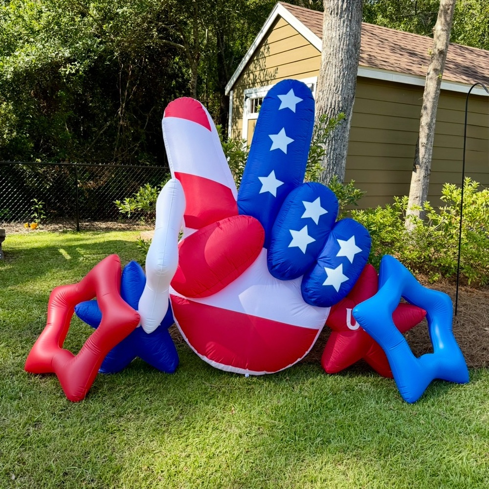 Patriotic Inflatable Peace Sign